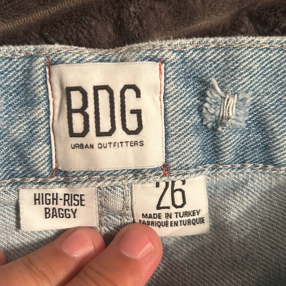 BDG High Rise Baggy Distressed Light Wash Jeans Women’s,Size 26 - Picture 10 of 16